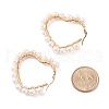 Natural Pearl Wire Wrapped Heart Big Hoop Earrings for Women EJEW-JE04796-02-3