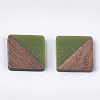 Resin & Wood Cabochons X-RESI-S358-90C-2