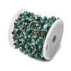 Handmade Synthetic Turquoise Chip Beaded Chains CHC-F020-10G-05-3