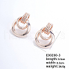 Fashionable Crossed Brass Stud Earrings Hip-hop Personality Trendy Ear Jewelry XX0906-3-1