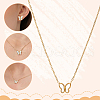 ANATTASOUL Stainless Steel Butterfly Jewelry Set SJEW-AN0001-56-3