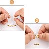 SUPERFINDINGS 20 Sets 2 Styles Eco-Friendly Brass Watch Band Clasps KK-FH0004-01-6