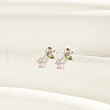 Anti-Tarnish 925 Sterling Silver Micro Pave Cubic Zirconia Stud Earrings EJEW-K284-08P-2