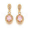 Brass Micro Pave Cubic Zirconia Pendants KK-N263-29A-G-1