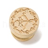 Golden Plated Round Shaped Wax Seal Brass Stamp Head STAM-K002-01G-11-1