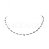 304 Stainless Steel Heart Chain Necklace for Women NJEW-TA00061-7