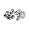 Fine Silver Colorful Enamel Butterfly Charms STER-A047-01AS-2