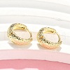 Textured Brass Hoop Earrings EJEW-Z102-08G-3