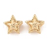 Brass Hoop Earrings for Women EJEW-U041-08G-4