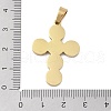 Ion Plating(IP) 304 Stainless Steel Enamel Rhinestone Pendants STAS-Q325-05H-G-3