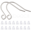 Beebeecraft 300Pcs 316 Surgical Stainless Steel Earring Hooks STAS-BBC0006-21-1