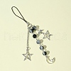 Glass & Alloy Mobile Straps HJEW-FZ00032-1