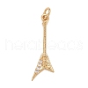 Rack Plating Brass Clear Cubic Zirconia Pendants KK-M229-26G-1