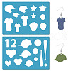 Acrylic Earring Handwork Template DIY-WH0359-069-1