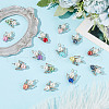 Acrylic & Alloy Pendants PALLOY-HY00029-4