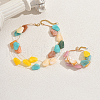 Bohemian Vacation Style Resin Nuggets Beads Bracelets & Necklaces Set for Women RX2364-5