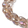 Transparent Electroplate Glass Beads Strands EGLA-N013-T8mm-B23-3