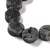 Electroplated Natural Druzy Agate Beads Strands G-M433-01G-4