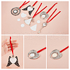 AHADERMAKER 5 Sets 5 Styles Zinc Alloy Heat Transfer Sublimation Blank Pendant Decorations AJEW-GA0007-53-4