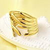 304 Stainless Steel Adjustable Cuff Rings for Women RJEW-B123-01G-04-2
