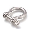 Non-Tarnish 304 Stainless Steel D-Ring Anchor Shackle Clasps X-STAS-Z017-15P-4