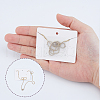 10 Pockets Frosted PVC Necklace Chain Adhesive Pouches CON-WH0088-89-3