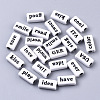 Opaque Acrylic Spray Painted Beads X-MACR-N008-23A-1