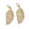 Brass Micro Pave Cubic Zirconia Pendants KK-E068-VF294-2