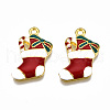 Rack Plating Alloy Enamel Pendants ENAM-Q443-023-RS-2