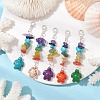 Synthetic Turquoise Pendant Decorations HJEW-TA00132-01-2