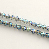 Electroplate Glass Bead Strands X-EGLA-R094-4mm-09-1