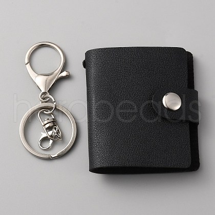 2 Inch Leather Cover Mini Photocard Holder Book AJEW-WH0248-366A-1