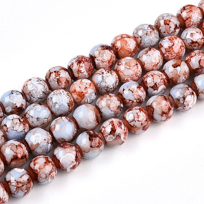 Baking Painted Glass Beads Strands X1-DGLA-N003-10mm-A03-1