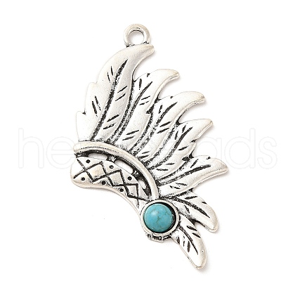 Retro Alloy Big Pendants TIBEP-L020-02AS-1