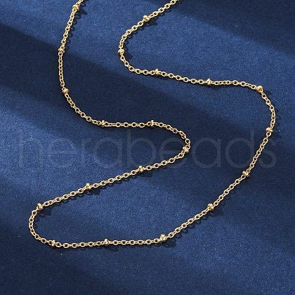 Long-Lasting Plated Brass Cable Chain Necklaces X-NJEW-K112-09G-NF-1
