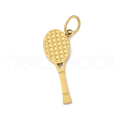 Tennis Racket 304 Stainless Steel Pendants STAS-M120-04G-1
