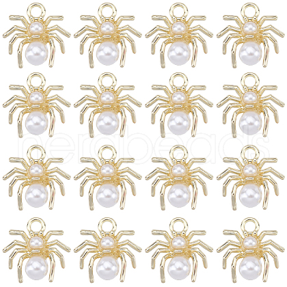 SUNNYCLUE 30Pcs Alloy Jewelry Acrylic Pendants FIND-SC0006-90-1