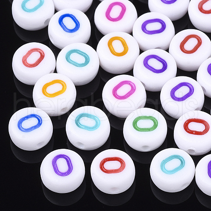 Initial Acrylic Beads OACR-E001-20O-1