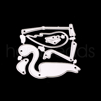 Red Crowned Crane Frame Metal Cutting Dies Stencils DIY-WH0050-36-1