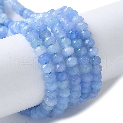 Dyed Natural Malaysia Jade Rondelle Beads Strands X-G-E316-2x4mm-60-1