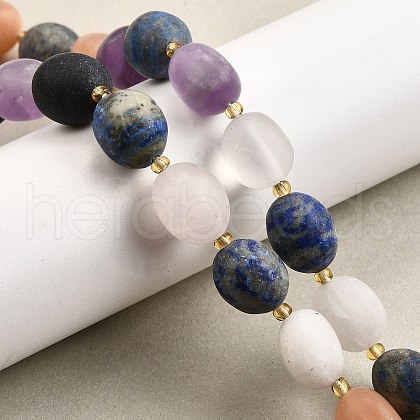 Natural Mixed Gemstone Beads Strands G-H312-A01-B02-1