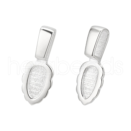 HOBBIESAY 2Pcs 925 Sterling Silver Pinch Bails STER-HY0001-03-1