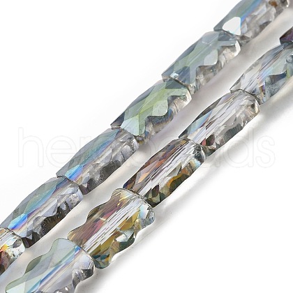 Electroplate Glass Beads Strands EGLA-L045-F-HP01-1