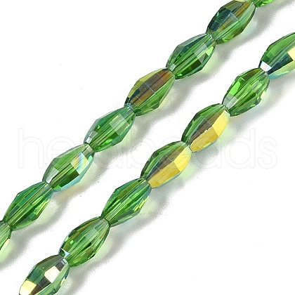 Electroplate Glass Beads Strands GLAA-Q101-03B-AB03-1