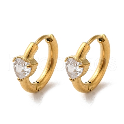 Golden 304 Stainless Steel Hoop Earrings EJEW-K271-01B-G-1