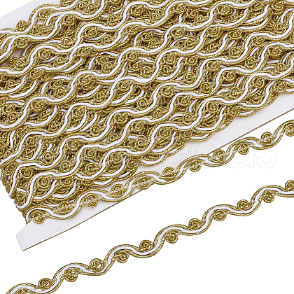 19.5M Polyester Wave Lace Ribbon OCOR-WH0100-02A-1