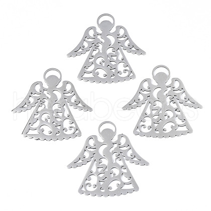 Non-Tarnish 201 Stainless Steel Pendants STAS-N098-039C-02-1