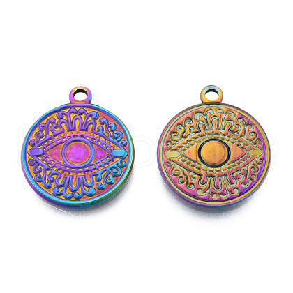 Ion Plating(IP) 201 Stainless Steel Pendants STAS-N098-220M-1