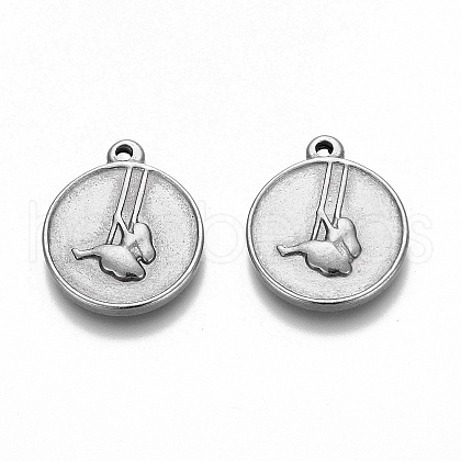 Non-Tarnish 304 Stainless Steel Pendants STAS-A042-01P-1