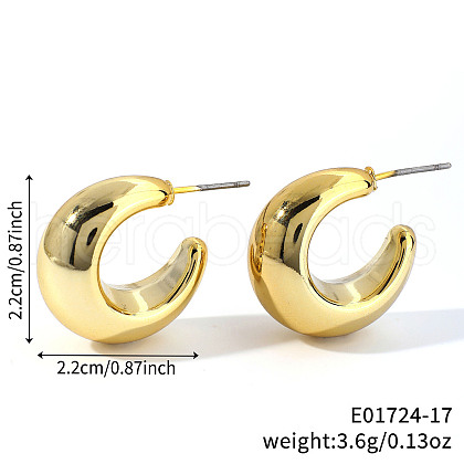 Geometric Shiny Plastic Stud Earrings FD4896-17-1